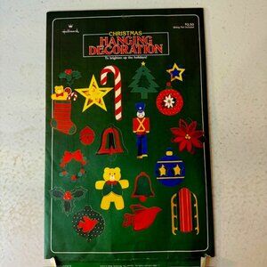 1984 Hallmark Paper Pres & Fold Christmas Hanging Decorations
